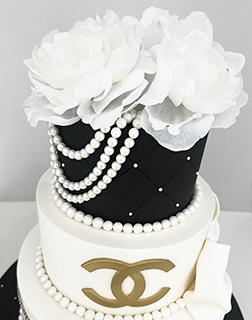 Chanel 3 tiered birthday cake